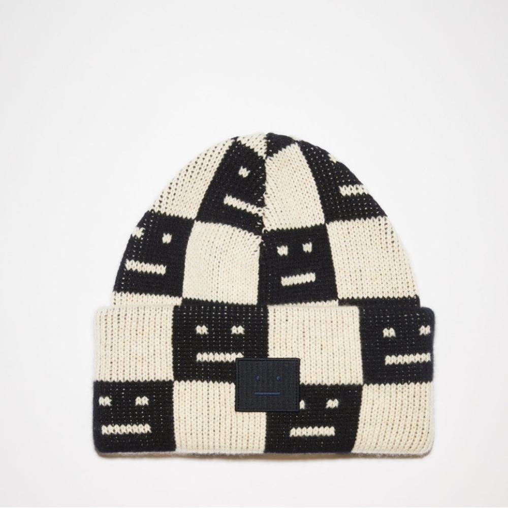 Acne studios jacquard knit beanie